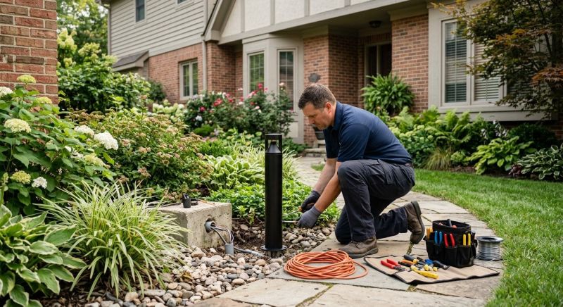 Pond Lighting Installation in Kansas City, KS